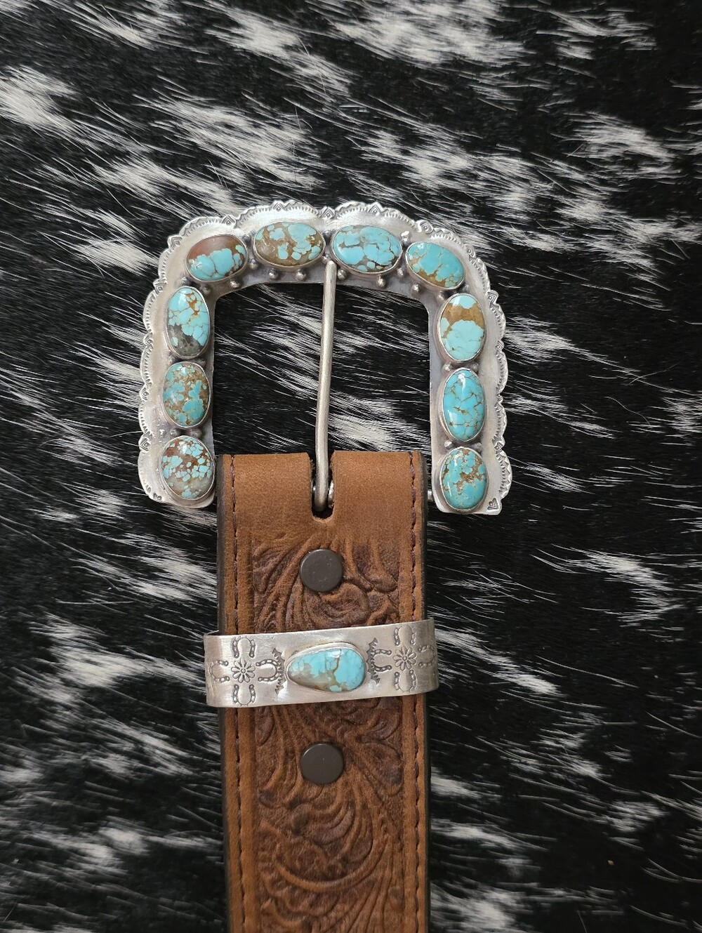 Navajo Turquoise Belt Buckle
